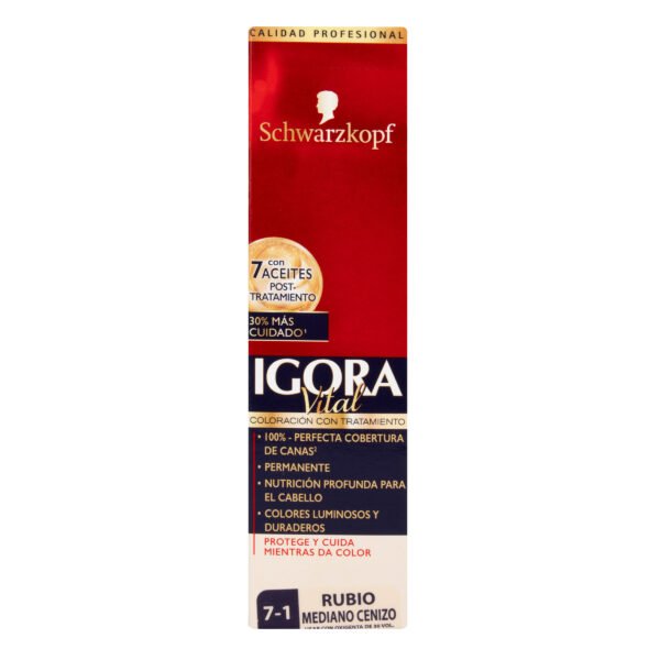 Igora Vital Tubo 7-1 Rubio Median Cenizo