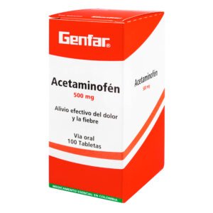 Acetaminofen 500 Mg 100 Tabletas Gf
