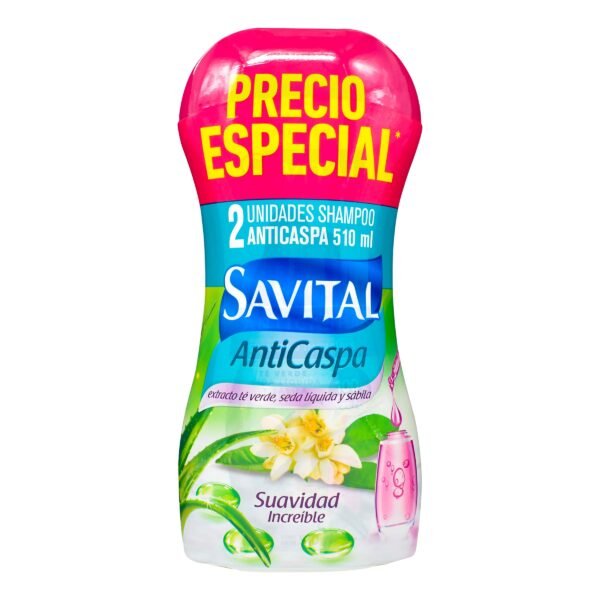 2 Cha.Savital Anticaspa Te Y Seda 510 Ml