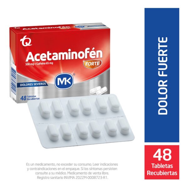 Acetaminofen Forte 48 Tabletas Mk