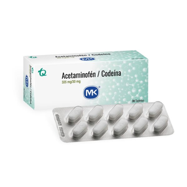 Acetaminofen+Codeina 325/30mg 30 Tbs Mk