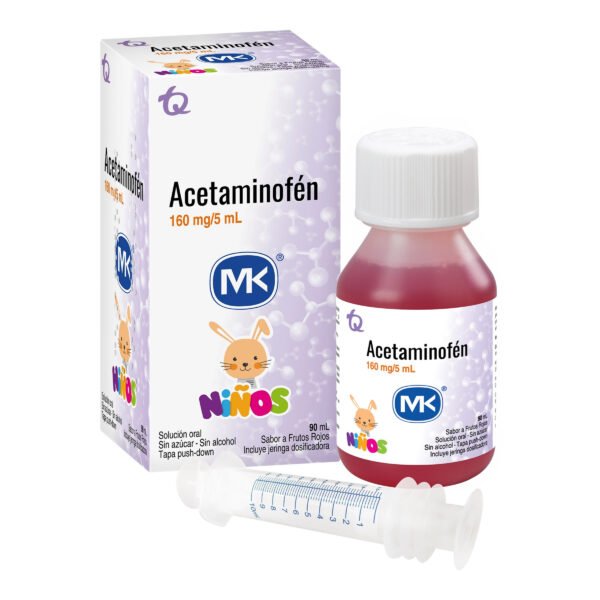 Acetaminofen 160mg/5ml Jarabe 90ml Mk
