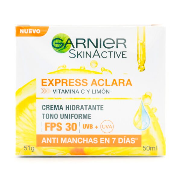 producto1690 Garnier Express Aclara Crema Fps30 50 Ml