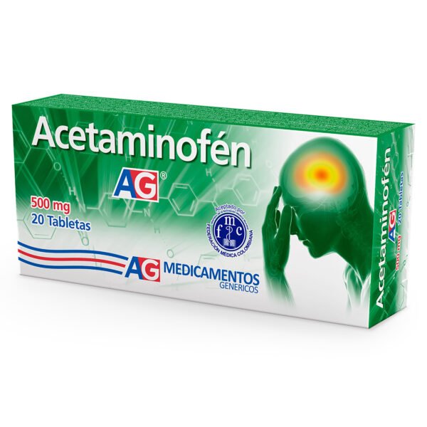 Acetaminofen 500 Mg 20 Tabletas Ag