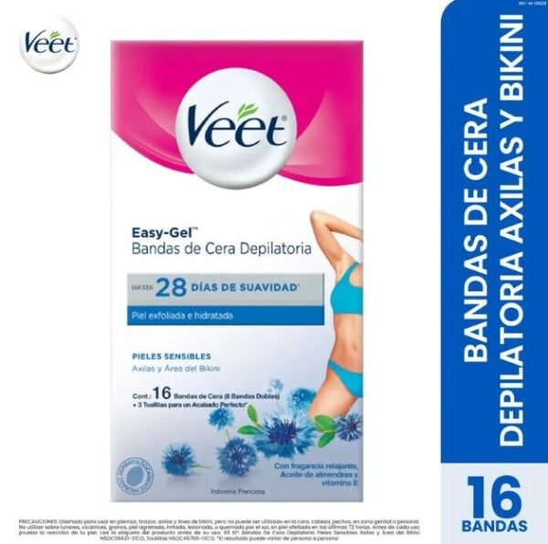 Veet Bandas Bikini Axilas P.Sen 16 Und