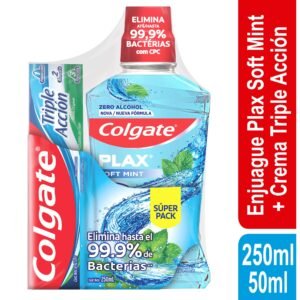 Enj.Bucal Colgate Plax 250ml+Cre 50ml S.