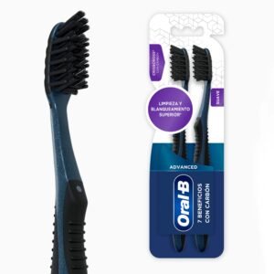 2 Cepillo Manual Oral-B 7 Ben. Negro