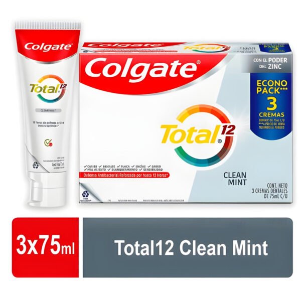 3cre.Colgate Tot.Clean Mint 75g Eco.Pa