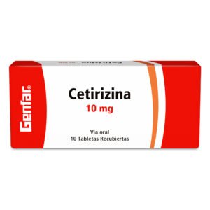 Cetirizina 10 Mg 10 Tabletas Gf