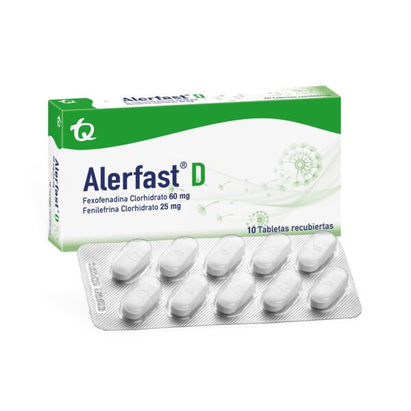 Alerfast D 60mg/25mg 10 Tabletas(Pae)