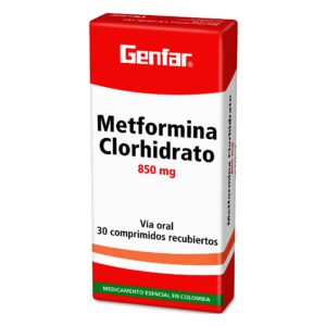 Metformina 850 Mg 30 Tabletas Gf