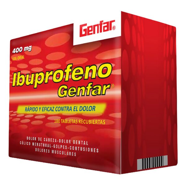 Ibuprofeno 400 Mg 100 Tabletas Gf