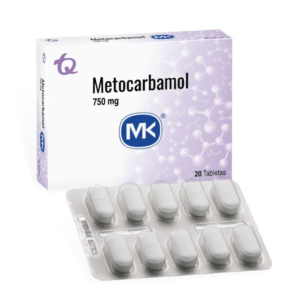 Metocarbamol 750 Mg 20 Tabletas Mk