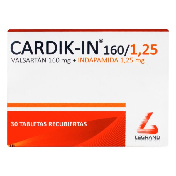 producto2683 Cardik-In 160/1.25 Mg 30 Tabletas(Pae)