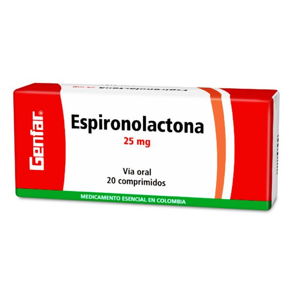 producto2751 Espironolactona 25 Mg 20 Tabletas Gf