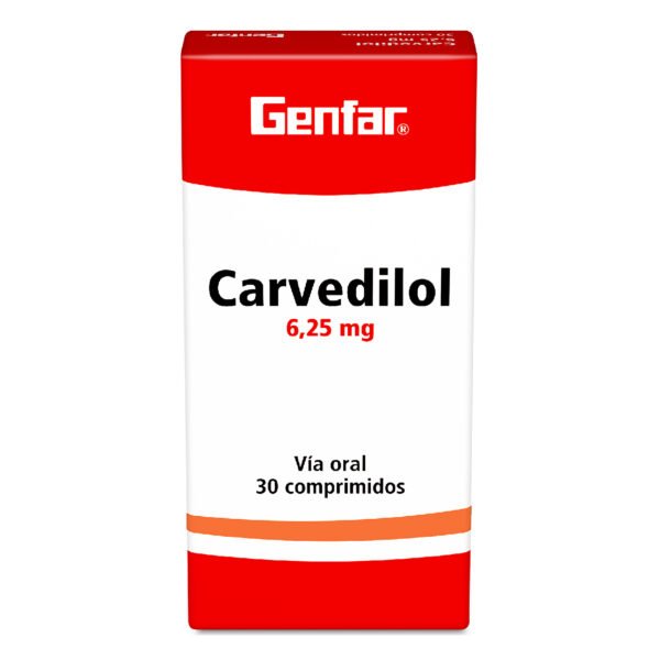 producto2758 Carvedilol 6.25 Mg 30 Tabletas Gf(P)8918