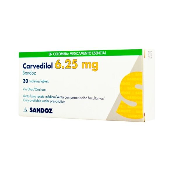 producto2769 Carvedilol 6.25 Mg 30 Tbs Sz(P)8918