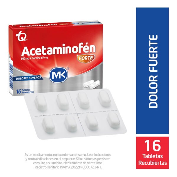 Acetaminofen Forte 16 Tabletas Mk
