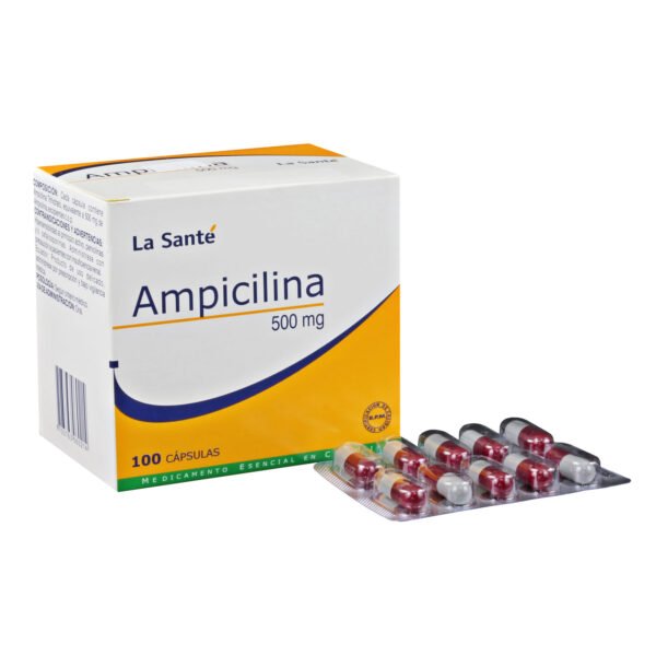 Ampicilina 500 Mg 100 Capsulas Ls