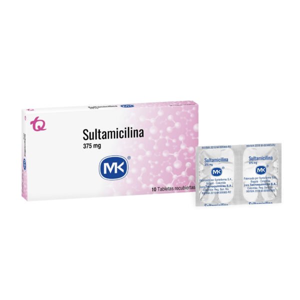 Sultamicilina 375 Mg 10 Tabletas Mk
