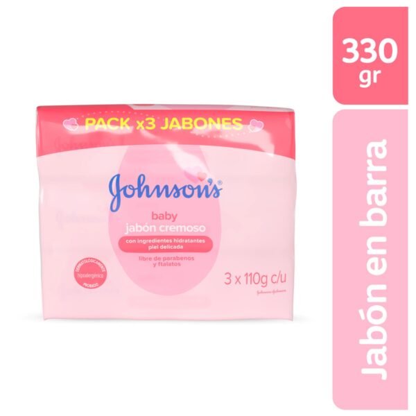 3 Jabon Jj Baby Humectante 110 Gr
