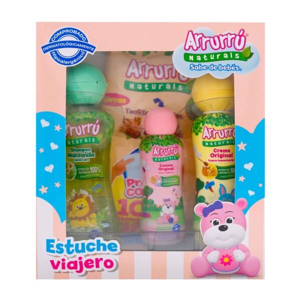 Est.Arrurru Viajero Rosado 4 Articulos