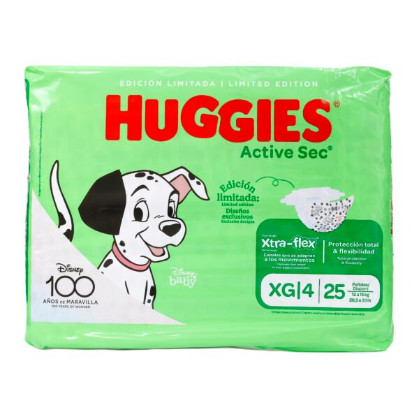 Pan.Huggies Active Sec Et.4 Xg 25 Unds