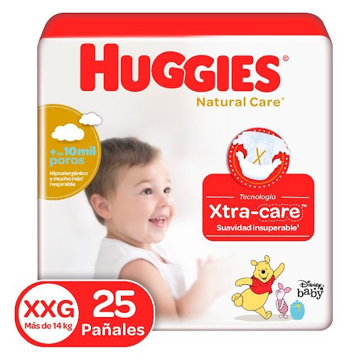 Pan.Huggies Nat.Care Et.5 Xxg 25 Unds