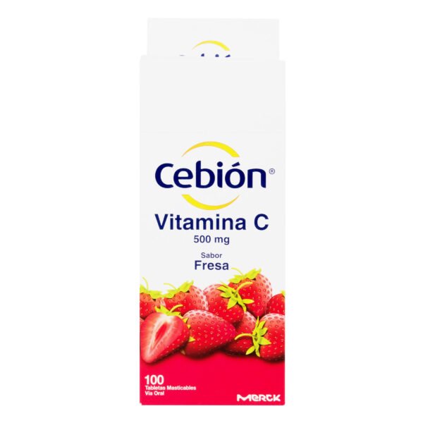 producto79 Cebion Masticable Fresa 100 Tabletas