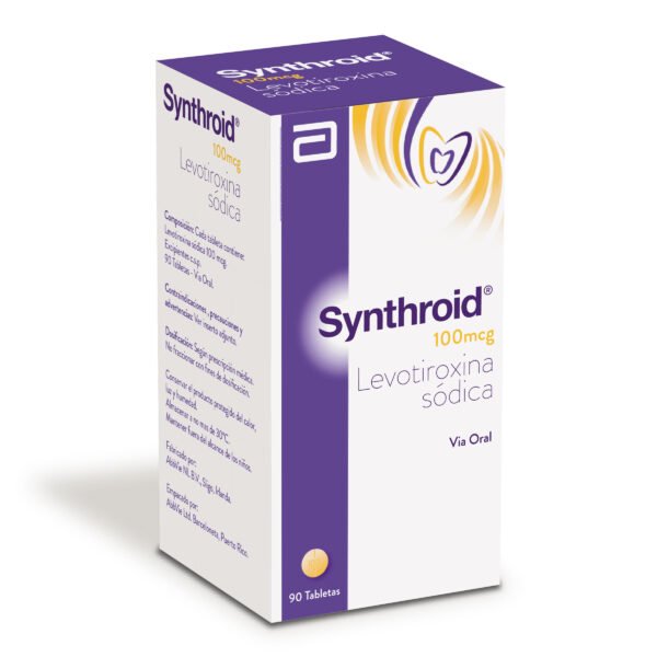 Synthroid 100 Mcg Frasco 90 Tbs