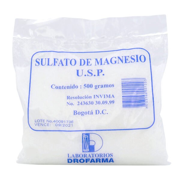 Sulfato De Magnesio 500 Gr Drofarma