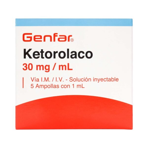 Ketorolaco Inyectable 30mg/M 5amp. Gf