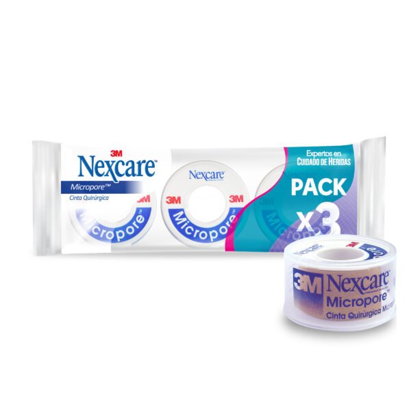 producto3551 Micropore Piel 24x5 Dispen.Pack 3 Und 3m