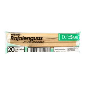 Bajalenguas Alfa Safe 20 Und