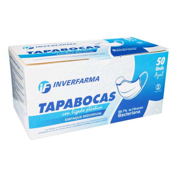 producto3609 Tapaboca Azul 50 Und Emp.Ind Inverfarma