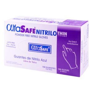Guante Nitrilo Alfa Liv.Azul T.M 100 Und