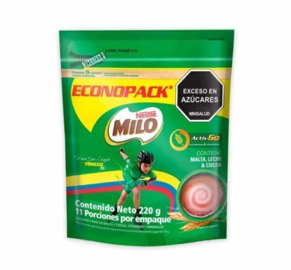 Milo Activ-G Malta Y Cocoa Doypack 220gr