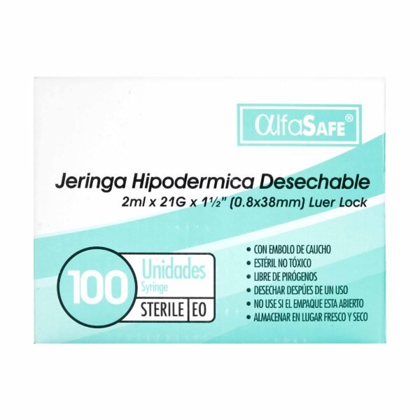 producto3772 Jeringa Alfa 3p 2 Ml 21 X 1 1/2 100 Und