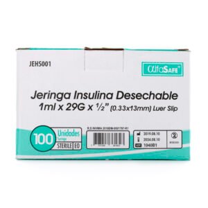 Jeringa Alfa Ins.1 Cc 29g X1/2 13mm 100u
