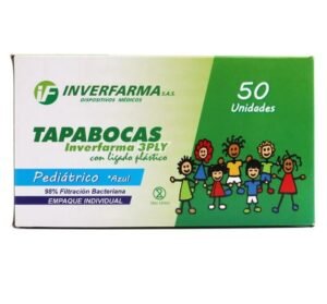 Tapaboca Pediat.Azul E.I.50 Und Inverfar