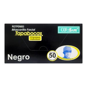 Tapabocas Alfa Safe Negro 50 Und