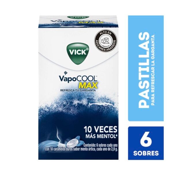 Vicks Vapocool Menta Artica 18 Pastillas