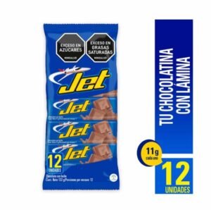 Chocolatina Jet Con Leche 11 Gr 12 Unds