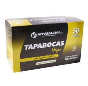 Tapaboca 50 Uds Negro 10px5 Uds Inverfar