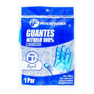 Guante Nitrilo Azul T.M 2 Uds Inverfarma