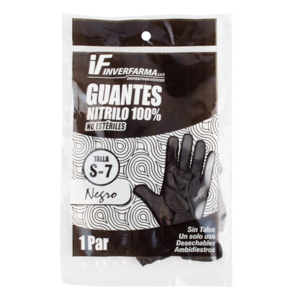 producto3987 Guante Nitrilo Negro T.S 2 Und Inverfarm