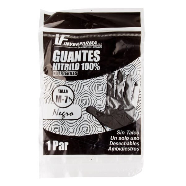 producto3988 Guante Nitrilo Negro T.M 2 Und Inverfarm