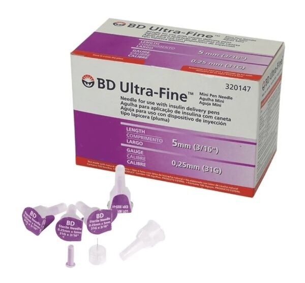 Aguja Para Pen B-D 31 G X 5 Mm X 100 Uni