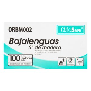 Bajalenguas Alfa Safe 100 Und