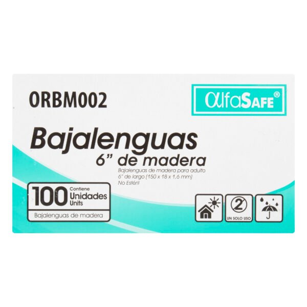 Bajalenguas Alfa Safe 100 Und